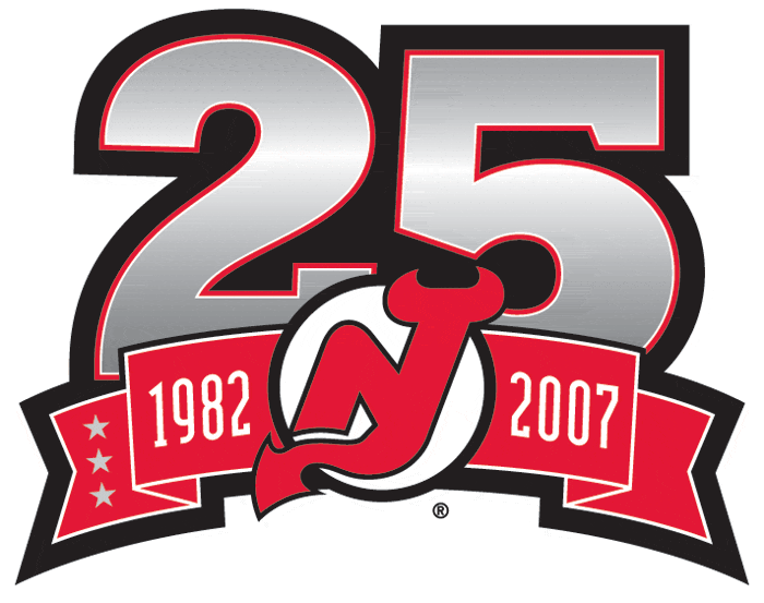 New Jersey Devils 2007 Anniversary Logo iron on transfers for T-shirts
